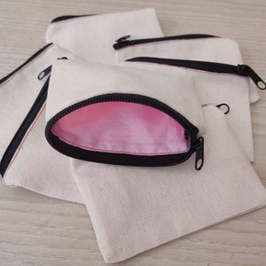 Canvas Coin Purse - Makeup Pouch