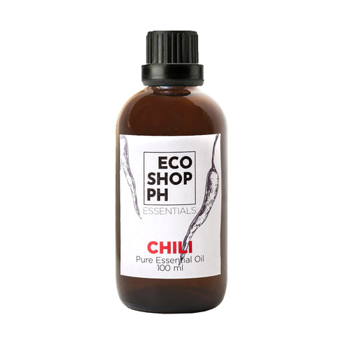 Wholesale Supplier Chili Essential Oil sold in amber glass bottle, online at Eco Shop Ph. In Stock in Metro Manila, Philippines