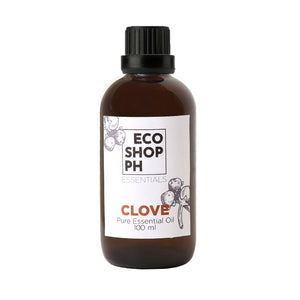 Wholesale Supplier Clove Essential Oil 100ml sold in amber glass bottle with dripper in stock in Eco Shop Ph - Zero Waste Philippines - Metro Manila