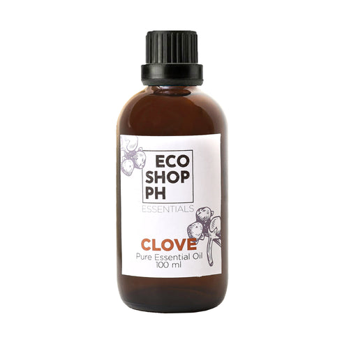Clove Essential Oil sold in amber glass bottle, online at Eco Shop Ph. In Stock in Metro Manila, Philippines