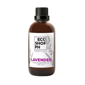 Lavender Essential Oil 100ml sold in amber glass bottle with dripper in stock in Eco Shop Ph - Zero Waste Philippines - Metro Manila