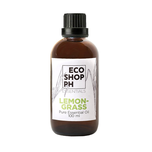 Lemongrass Essential Oil sold in amber glass bottle, online at Eco Shop Ph. In Stock in Metro Manila, Philippines
