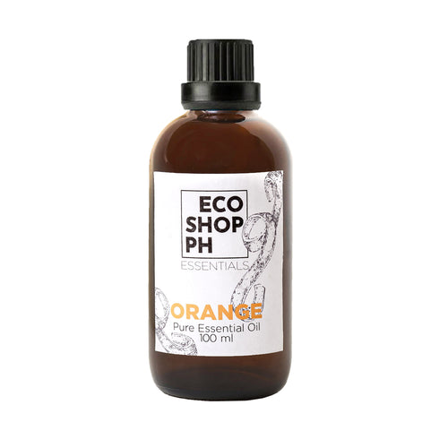 Wholesale Supplier Orange Essential Oil sold in amber glass bottle, online at Eco Shop Ph. In Stock in Metro Manila, Philippines