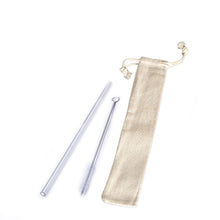 Straight Glass Straw Set with Linen Pouch - high quality borosilicate glass - Eco Shop PH Zero Waste Philippines Metro Manila