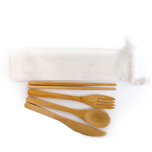 Bamboo Cutlery Set Cutlery with Pouch / none Eco Shop PH Zero Waste Philippines Metro Manila