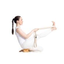 Exercise with cork yogag block adn white stretch bands - Eco Shop PH - Zero Waste Philippines Metro Manila