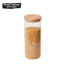Glass Storage Jar with Bamboo Lid *Wholesale (10pcs+)*